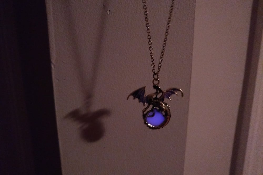 Image of Pendant Dragon Necklace - Glow in the dark