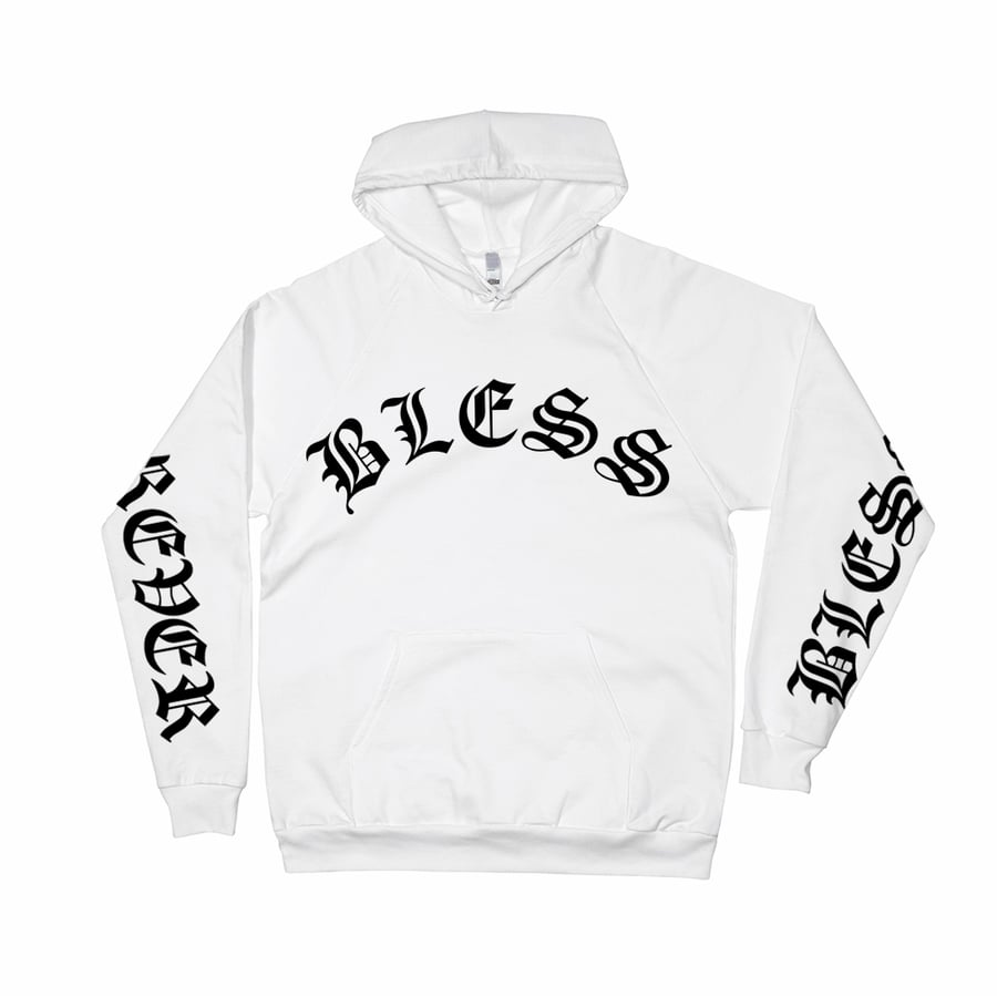 Image of White Blessed Hoodie *Exclusive*