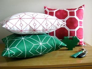 Image of Geometry Emerald Cushion Cover