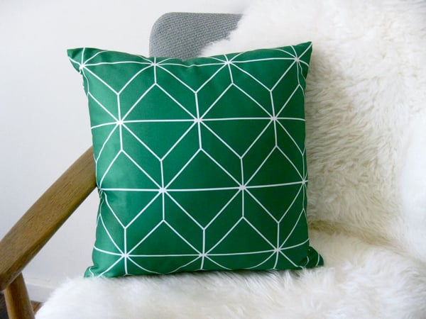 Image of Geometry Emerald Cushion Cover