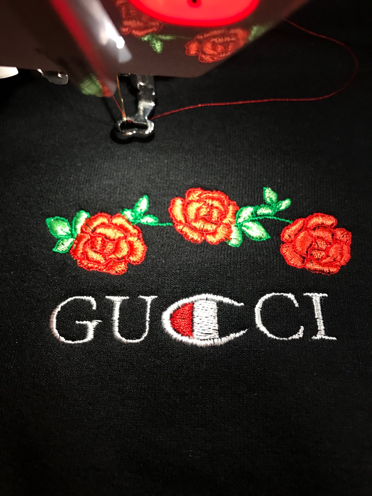 Champion rose cheap hoodie gucci