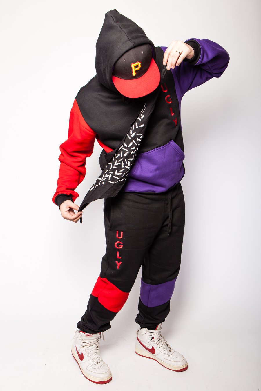 Image of Red Purple Black UGLY sweatpants