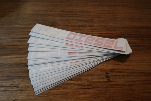 Image of Original Tuff Diesel Decal (White/Red)