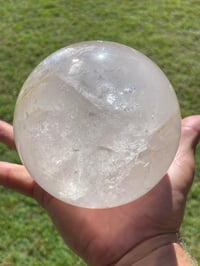 Image 10 of Clear Quartz Sphere With Rainbows #1430
