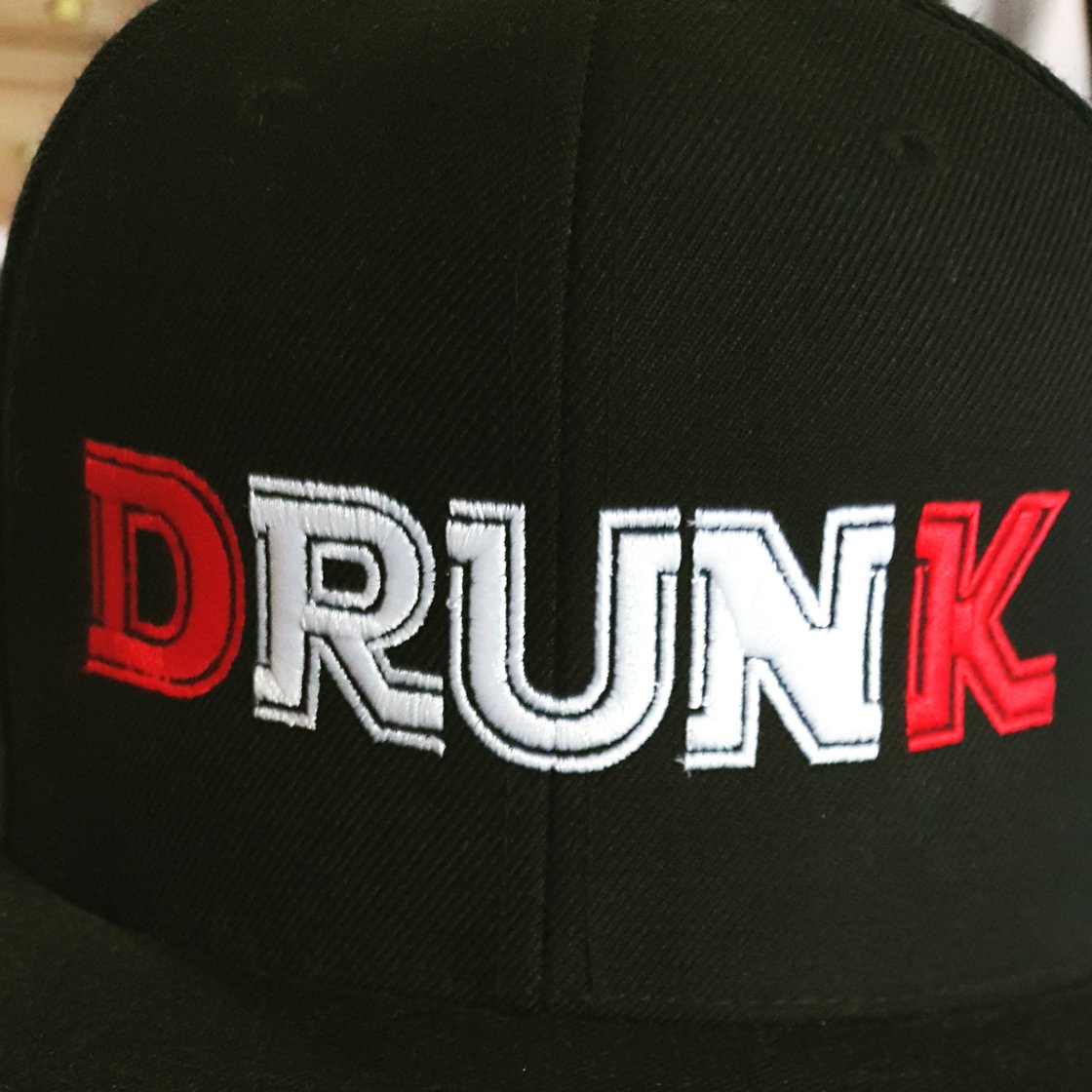 Image of Embroidered Drunk Snap-back  D&K Red