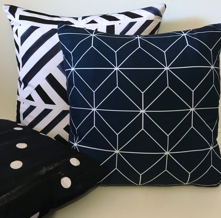 Midnight Stripe Cushion Cover Image 3