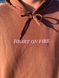 Image 3 of heart on fire hoodie 