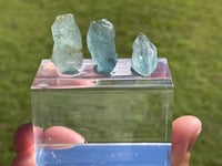 Image 11 of Blue Aquamarine Gemstones × 3 #1851