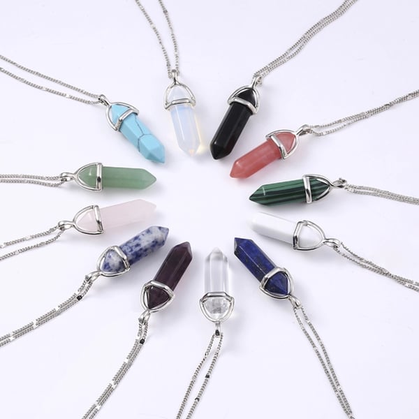 Image of Crystal Rock Pendant Necklaces