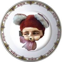 Image 1 of Eyeconic - Marlon Kitsch Face - Vintage French Porcelain Plate - #0579