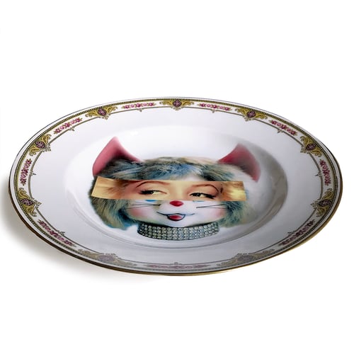 Image of Eyeconic - Marilyn Kitsch Face - Vintage French Porcelain Plate - #0579