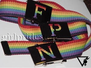 CHOOSE YOUR INITIAL Gay Pride Rainbow Belt