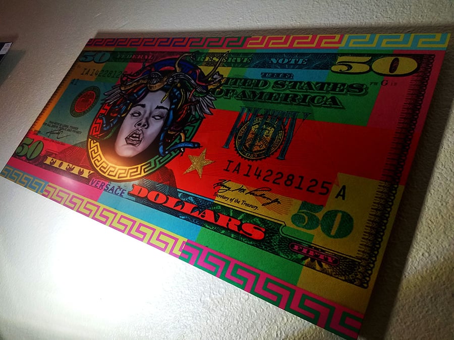Image of Versace Money and Original bill stacks