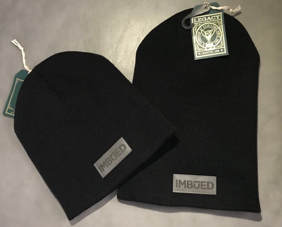 Image of IMBUED Non-Cuff Black Beanie