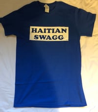 Image 1 of Haitian Swagg blue and white , Blue tee