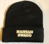 Haitian Swagg white and gold Beanie