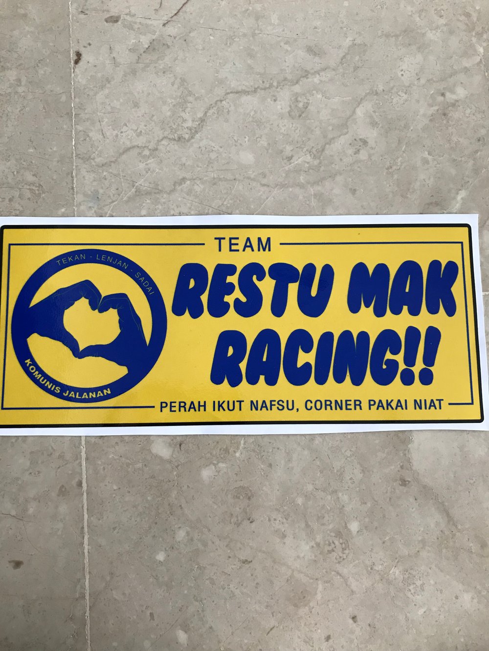 Image of RMR BOX DECAL (YELLOW)