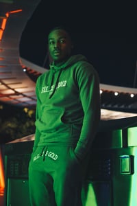 Image 2 of White Logo | Olive Hoodie & Jogger