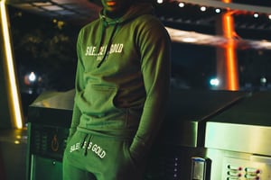 Image of White Logo | Olive Hoodie & Jogger