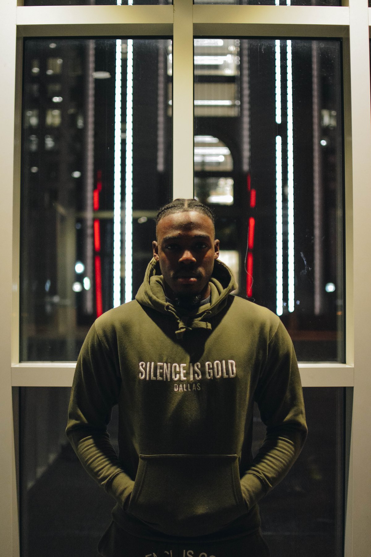Image of White Logo | Olive Hoodie & Jogger