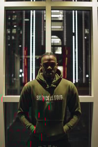 Image 1 of White Logo | Olive Hoodie & Jogger