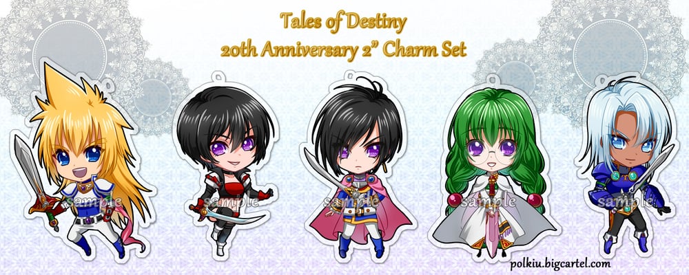 Image of Tales of Destiny 2" Single-Sided Charms