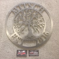 Image 3 of Personalized Tree of Life with Last Name and Established Year