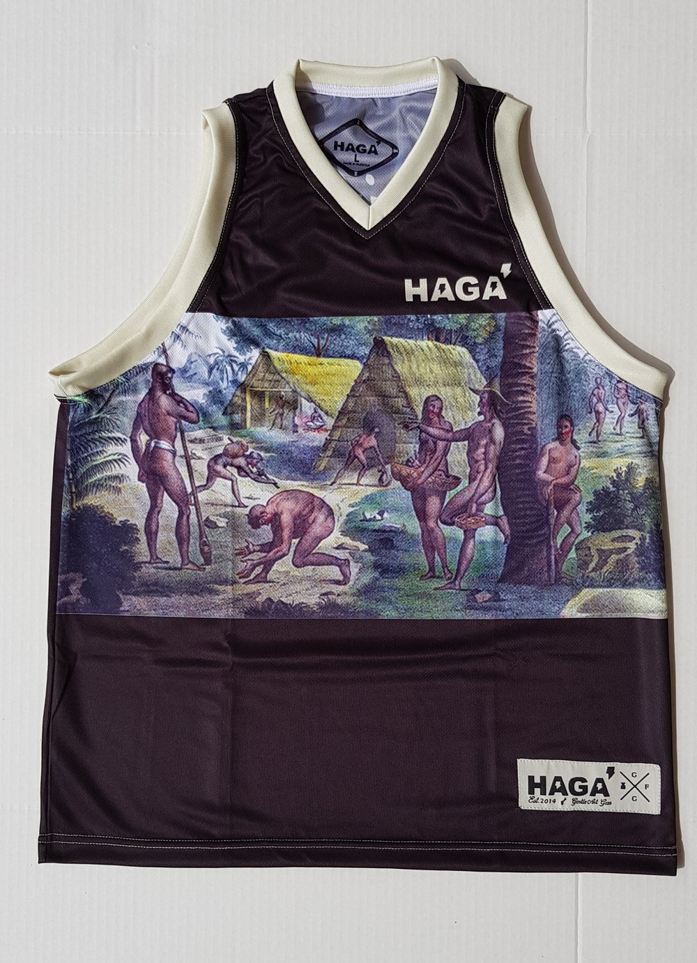 WHITE INIFRESI JERSEY TANK / HAGA