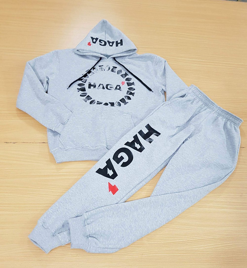 Image of GRAY LOGO JOGGERS