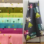 Image of Home for the holidays OMBRE FABRIC bundle with pdf pattern