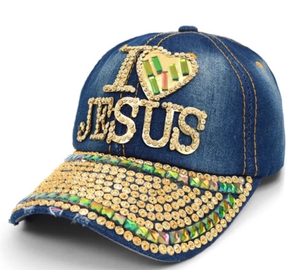 Image of I ❤️ Jesus Bling Cap