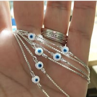 Image 1 of Evil eye bracelet with chain