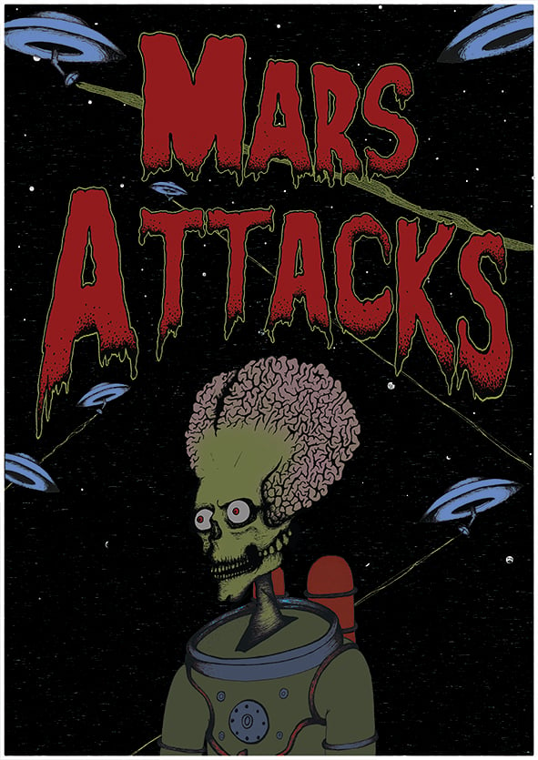 Image of A2 Mars Attacks poster