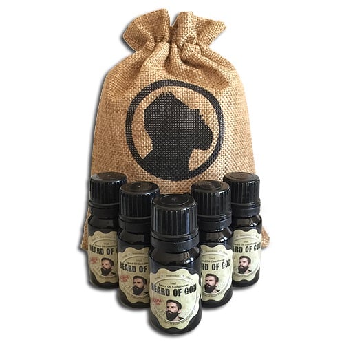 Image of 5 Beard Oil SAMPLE Pack [10ml each] & Sack