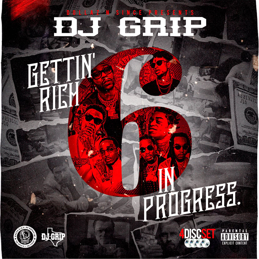 Image of DJ Grip - Gettin Rich In Progress 6 (4 Disc Set w/ DVD)