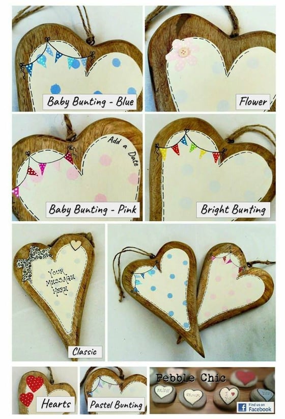 Image of Large Wooden Heart - hand painted bespoke gift