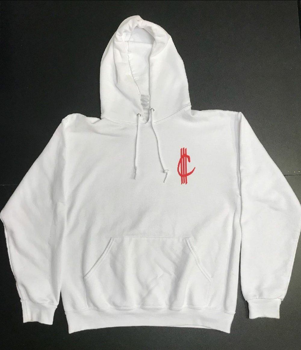 Image of White and Red Hoodie