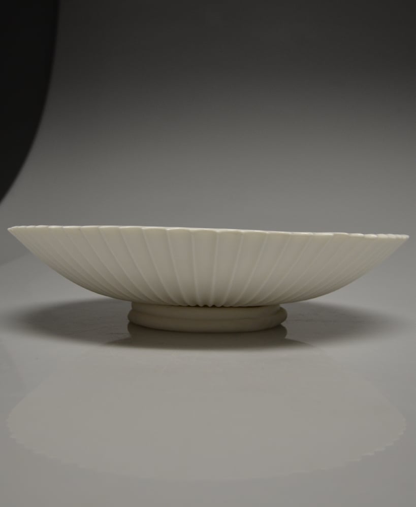 Image of Pleated porcelain bowl