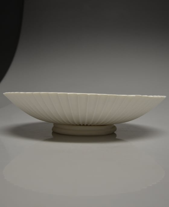 Image of Pleated porcelain bowl