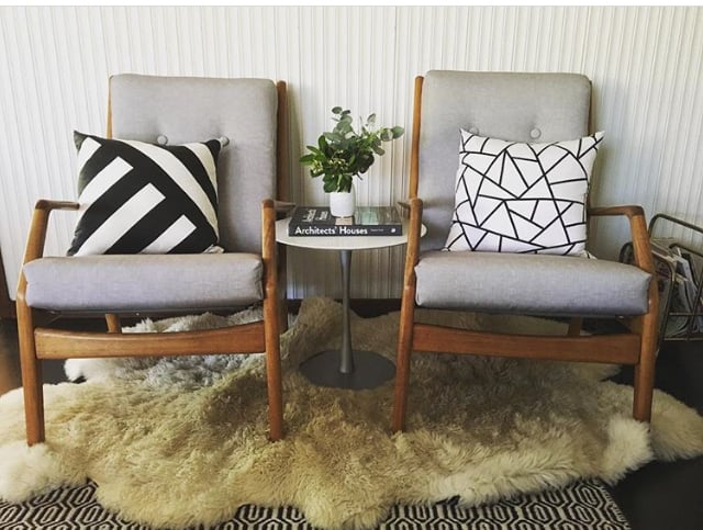 Convergent Black and white Cushion Cover Image 3