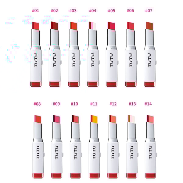 Image of TUTU Lips Makeup Double Color Gradient Lipstick 14 Color Gloss