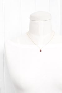 Image 2 of Garnet solitaire necklace