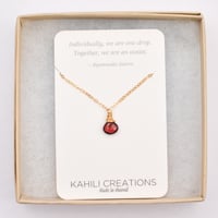 Image 4 of Garnet solitaire necklace