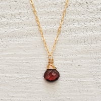 Image 5 of Garnet solitaire necklace