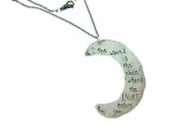 Image 2 of Crescent moon necklace with Rumi quote