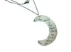 Crescent moon necklace with Rumi quote