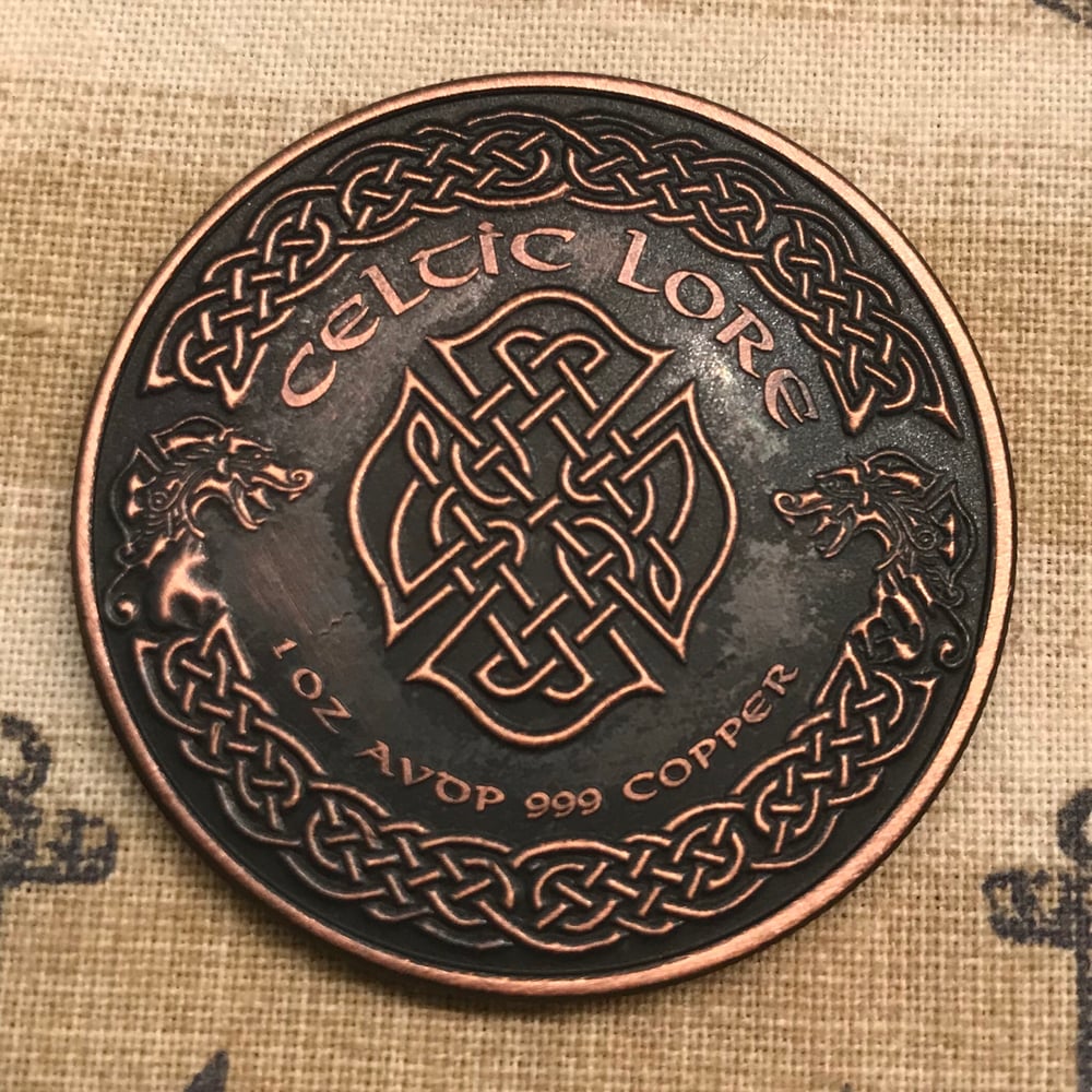 Image of Welsh Red Dragon 1oz Copper Challenge Coin