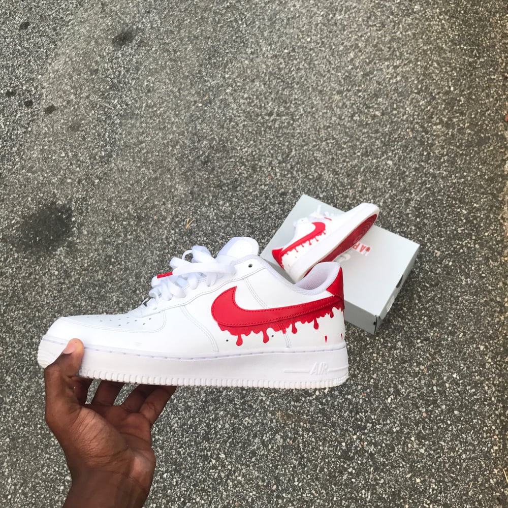 Image of Red Dripping Red Bottom Af1