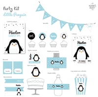 Image 2 of Party Kit Little Penguin Impreso