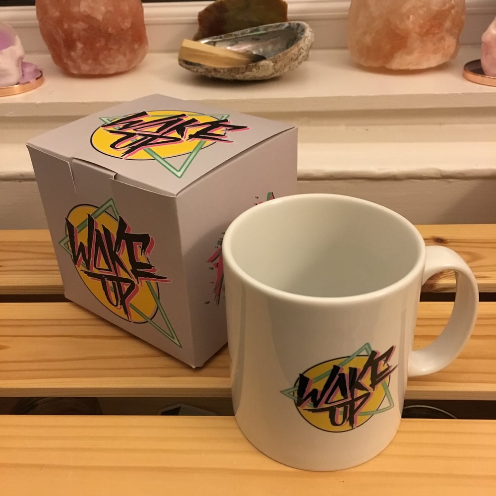 Image of Wake Up Mug with tea towel